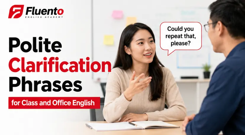 Polite Clarification Phrases for Class and Office English article image